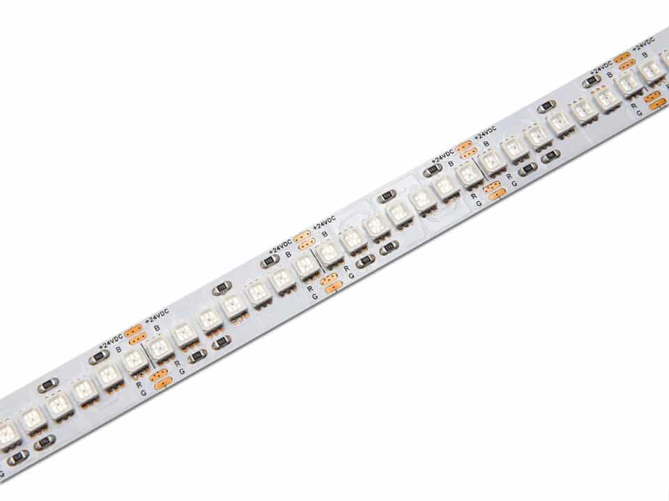 RGB LED strip lights for color changing ceiling lighting, smart lighting and RGB lightstrips with RGB controller