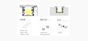 LED Aluminium Profile - Free Assemble LED Profile - LF2515 Dia