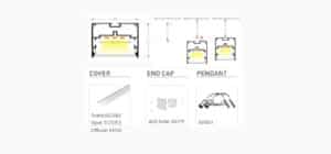 LED Aluminium Profile - Free Assemble LED Profile - LF5037 Dia