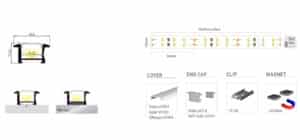 Magnetic LED Profile - Aluminium Extrusion LG3017