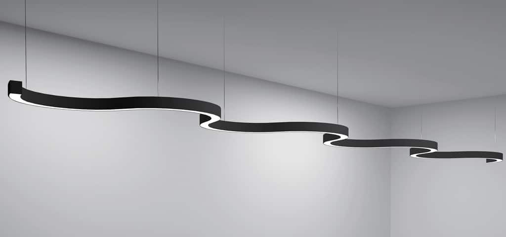 Smart arc ceiling light for modern office ring lights, ring pendant lighting, hotel architectural lighting and island pendant lighting