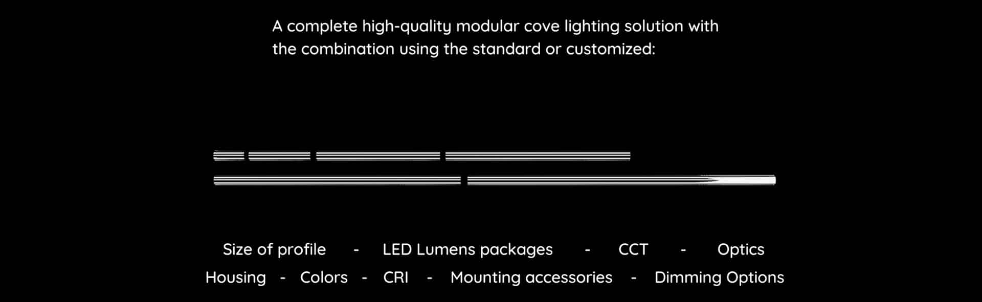 RHEA - SuperCove Lighting sizes